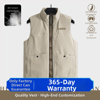 Radna vest Corduroy pamuka s prugastim uzorkom, stojeći ovratnik, dvostruko kopčanje, bočni džepovi