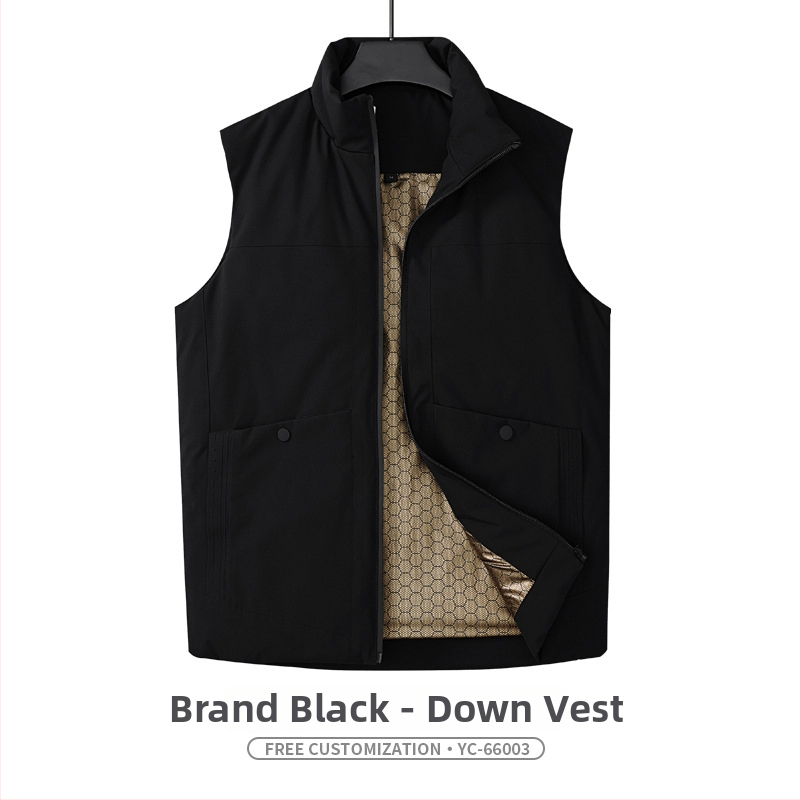 Radna vest Corduroy pamuka s prugastim uzorkom, stojeći ovratnik, dvostruko kopčanje, bočni džepovi