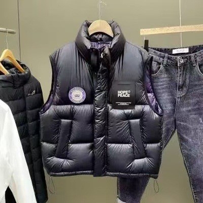 H8A2024 Zimska vesta s punom od perja i pamuka, širokog kroja, korejski stil, debeli topli punjenje