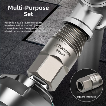 Tuosen 10-djelni set izvlačivača slomljenih vijaka, karbonska čelika, za kućnu upotrebu