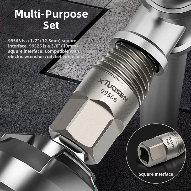 Tuosen 10-djelni set izvlačivača slomljenih vijaka, karbonska čelika, za kućnu upotrebu