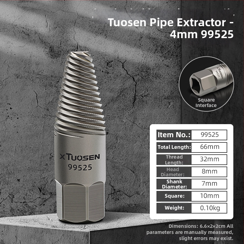 Tuosen 10-djelni set izvlačivača slomljenih vijaka, karbonska čelika, za kućnu upotrebu