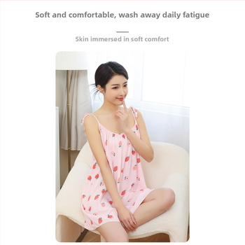 Νυχτικό από μίξη βαμβάκι-μετάξι, χωρίς μανίκια, στρογγυλό λαιμόκοψη, λεπτό ύφασμα, μεσαίου μήκους