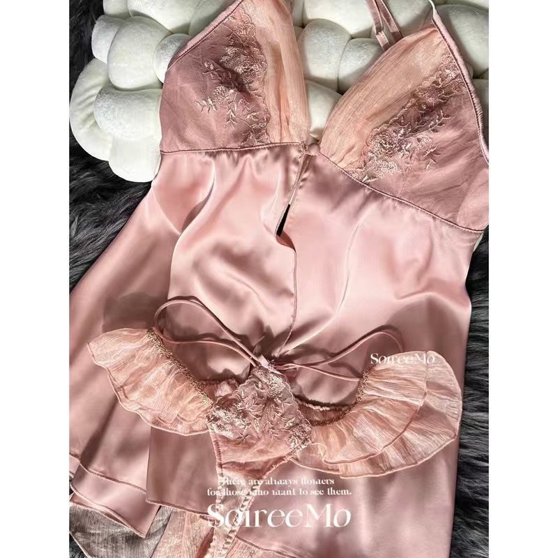 Σεξουαλικό σετ ύπνου: ελαστικό βαμβάκι, κέντημα και δαντέλα, χωρίς μανίκια, μεσαίου μήκους, αντιστατικό (Ελαστικό βαμβάκι; Κέντημα και δαντέλα; Χωρίς μανίκια; Μεσαίου μήκους; Αντιστατικό)