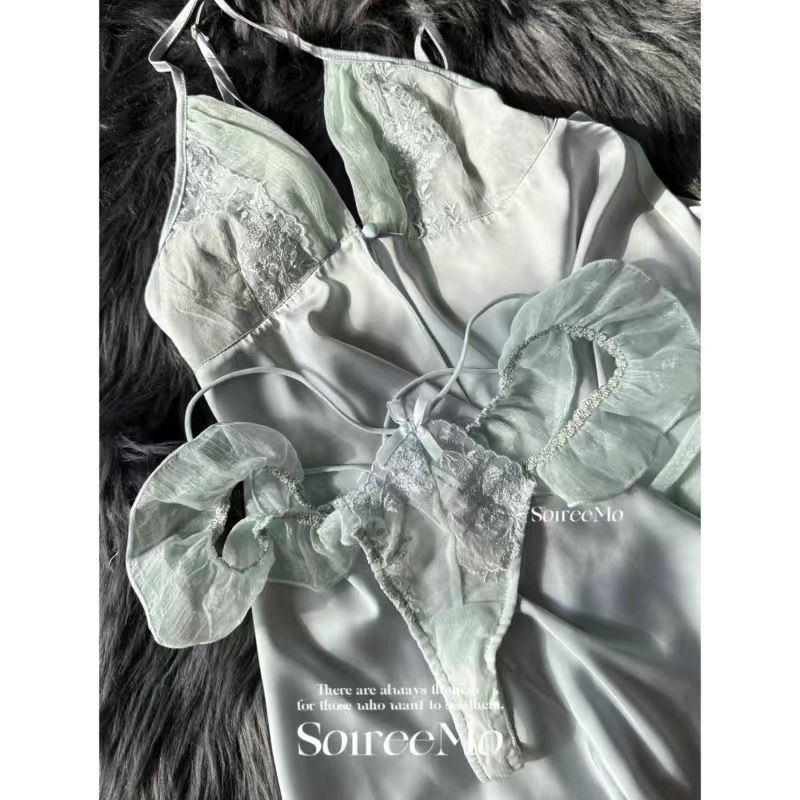 Σεξουαλικό σετ ύπνου: ελαστικό βαμβάκι, κέντημα και δαντέλα, χωρίς μανίκια, μεσαίου μήκους, αντιστατικό (Ελαστικό βαμβάκι; Κέντημα και δαντέλα; Χωρίς μανίκια; Μεσαίου μήκους; Αντιστατικό)