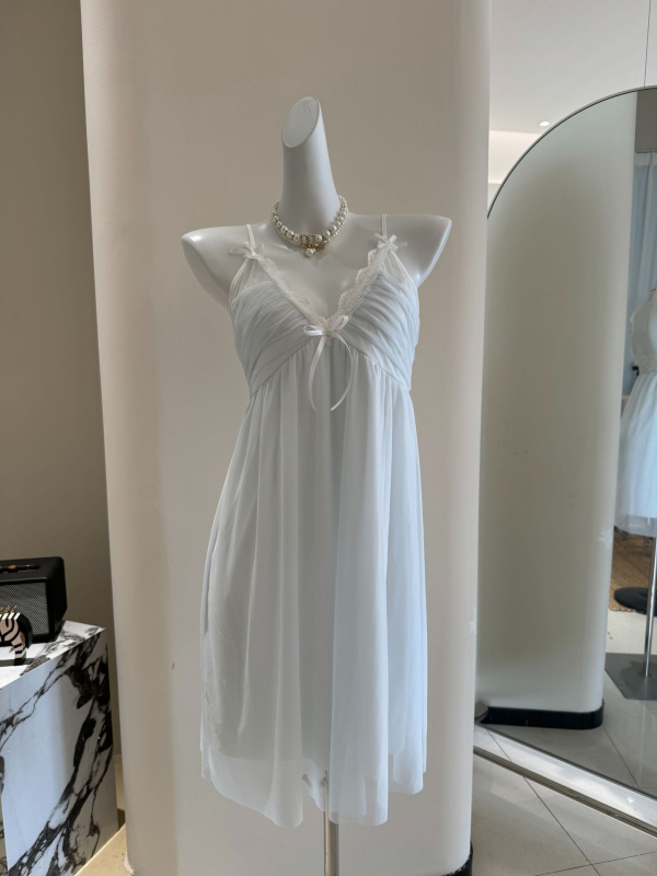 Νυχτικό από δίχτυ, τιράντες, χωρίς μανίκια, V-λαιμό, στυλ Pure Lust