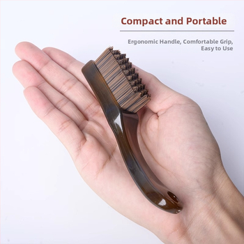 Liulipu Mala četka s višestrukim vlaknima za čišćenje rupa u predmetima s uzorkom šahovnice, poliranje oraha i Vajra perli, plastična, 2-djelni komplet, kućna uporaba