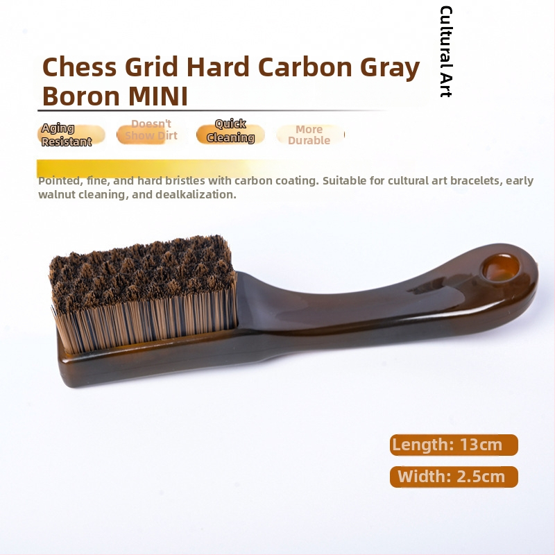 Liulipu Mala četka s višestrukim vlaknima za čišćenje rupa u predmetima s uzorkom šahovnice, poliranje oraha i Vajra perli, plastična, 2-djelni komplet, kućna uporaba