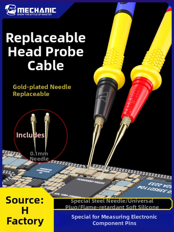 Testna olovka za multimetar s iglom od nehrđajućeg čelika i silikonskim držajem – univerzalni alat za demontažu za kućnu upotrebu