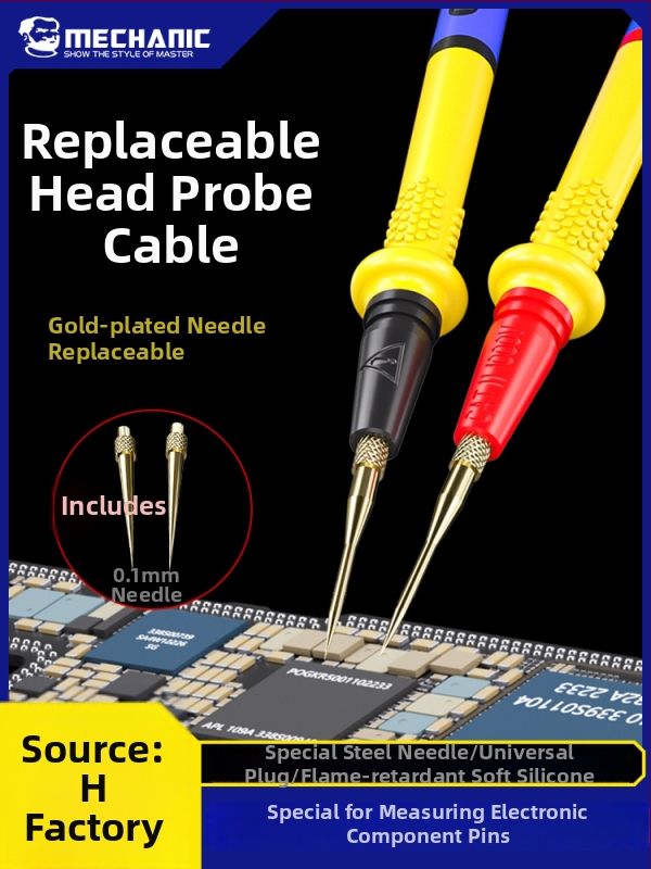 Testna olovka za multimetar s iglom od nehrđajućeg čelika i silikonskim držajem – univerzalni alat za demontažu za kućnu upotrebu