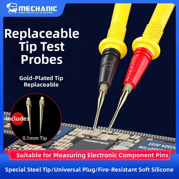 Probe olovka za multimetar s odvojivim vrhom od nehrđajućeg čelika, mekani silikon, otporan na visoke temperature, zamjenjiva igla
