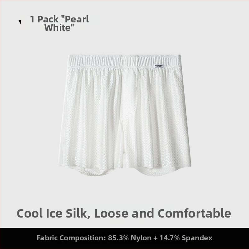 Vīriešu elpojošas naktsbikses, vidējā josta, adītas, galvenais audums: nylon 80–90%, cirkšņa odere viskozes 30–50%, mājas apģērbs, ērts un brīvs piegriezums