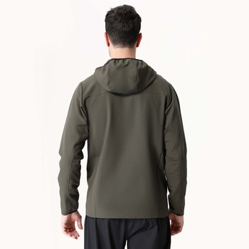 Vyrų gobtuvuota sportinė striukė lauke, ilgomis rankovėmis, užtrauktukas, greitai džiūsta ir kvėpuoja