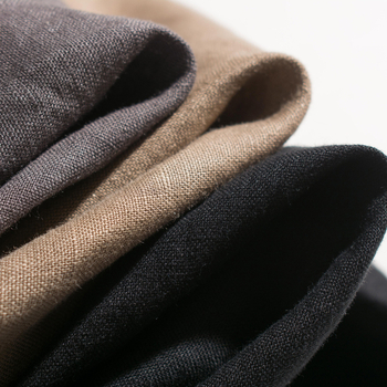 Lenvászon windbreaker kabát gallérral, középmagas hossz, 3/4-es ujjú, 95% len tartalom