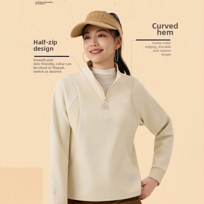 Νάιλον μπουφάν με κέντημα λογότυπου, κουκούλα, σταθερός γιακάς, μακριά μανίκια ραγκλαν, χαλαρή γραμμή