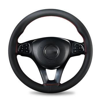 Κάλυμμα τιμονιού από υψηλής ελαστικότητας δέρμα, χειροποίητα ραμμένο, καθολική εφαρμογή, για όλες τις εποχές