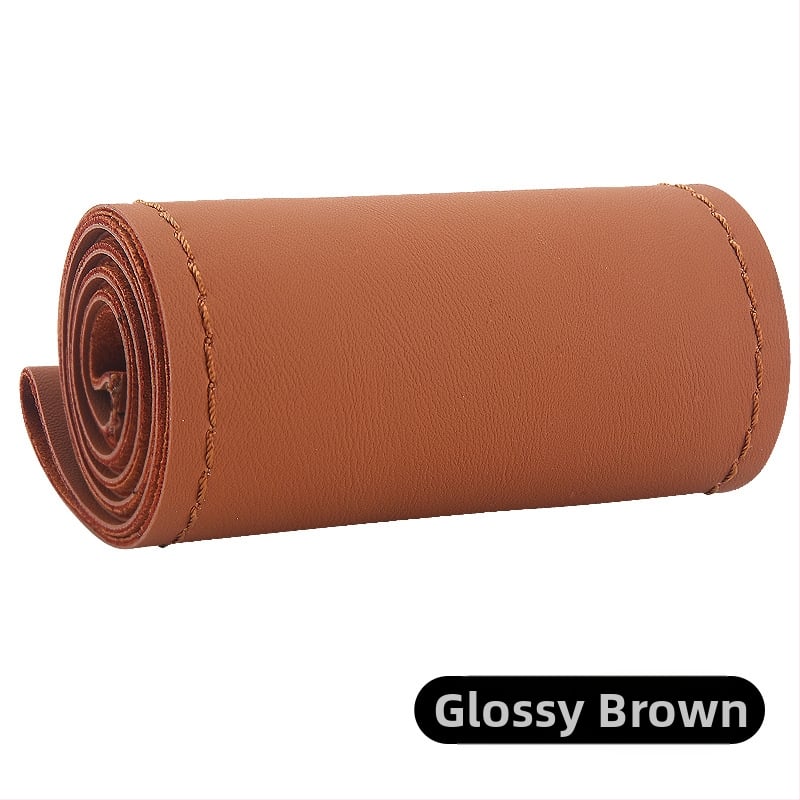 Κάλυμμα τιμονιού από υψηλής ελαστικότητας δέρμα, χειροποίητα ραμμένο, καθολική εφαρμογή, για όλες τις εποχές