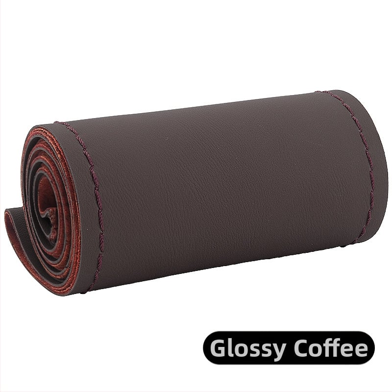 Κάλυμμα τιμονιού από υψηλής ελαστικότητας δέρμα, χειροποίητα ραμμένο, καθολική εφαρμογή, για όλες τις εποχές