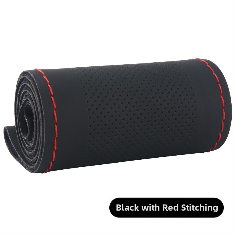 Κάλυμμα τιμονιού από υψηλής ελαστικότητας δέρμα, χειροποίητα ραμμένο, καθολική εφαρμογή, για όλες τις εποχές