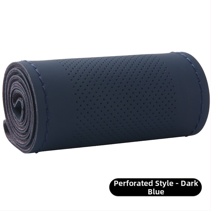 Κάλυμμα τιμονιού από υψηλής ελαστικότητας δέρμα, χειροποίητα ραμμένο, καθολική εφαρμογή, για όλες τις εποχές