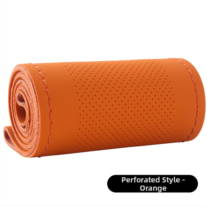 Κάλυμμα τιμονιού από υψηλής ελαστικότητας δέρμα, χειροποίητα ραμμένο, καθολική εφαρμογή, για όλες τις εποχές