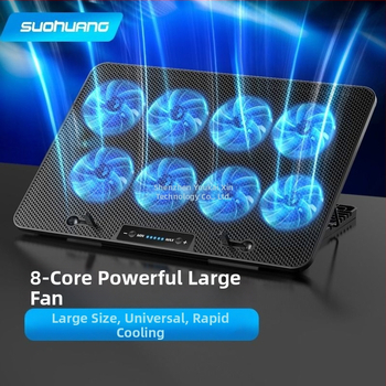 Q6 Nešiojamojo kompiuterio aušinimo pagrindas, oro aušinimas, 2 ventiliatoriai, žaidimų nešiojamiems