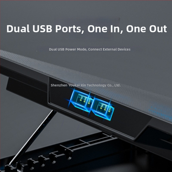 Q6 Nešiojamojo kompiuterio aušinimo pagrindas, oro aušinimas, 2 ventiliatoriai, žaidimų nešiojamiems