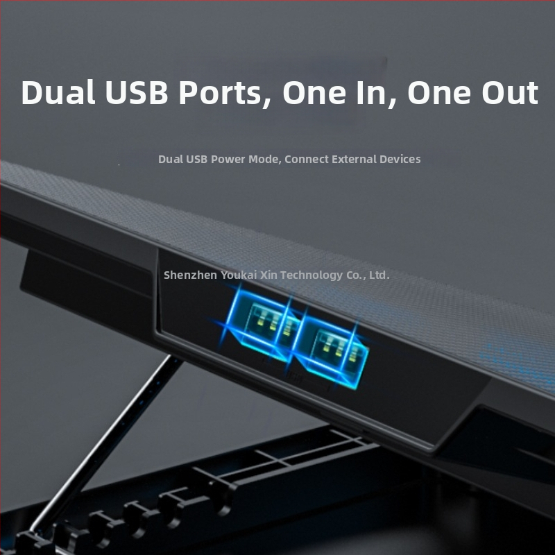 Q6 Nešiojamojo kompiuterio aušinimo pagrindas, oro aušinimas, 2 ventiliatoriai, žaidimų nešiojamiems