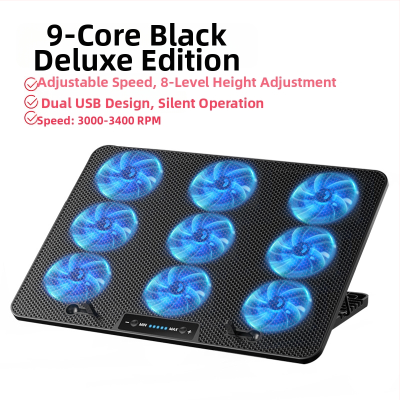 Q6 Nešiojamojo kompiuterio aušinimo pagrindas, oro aušinimas, 2 ventiliatoriai, žaidimų nešiojamiems