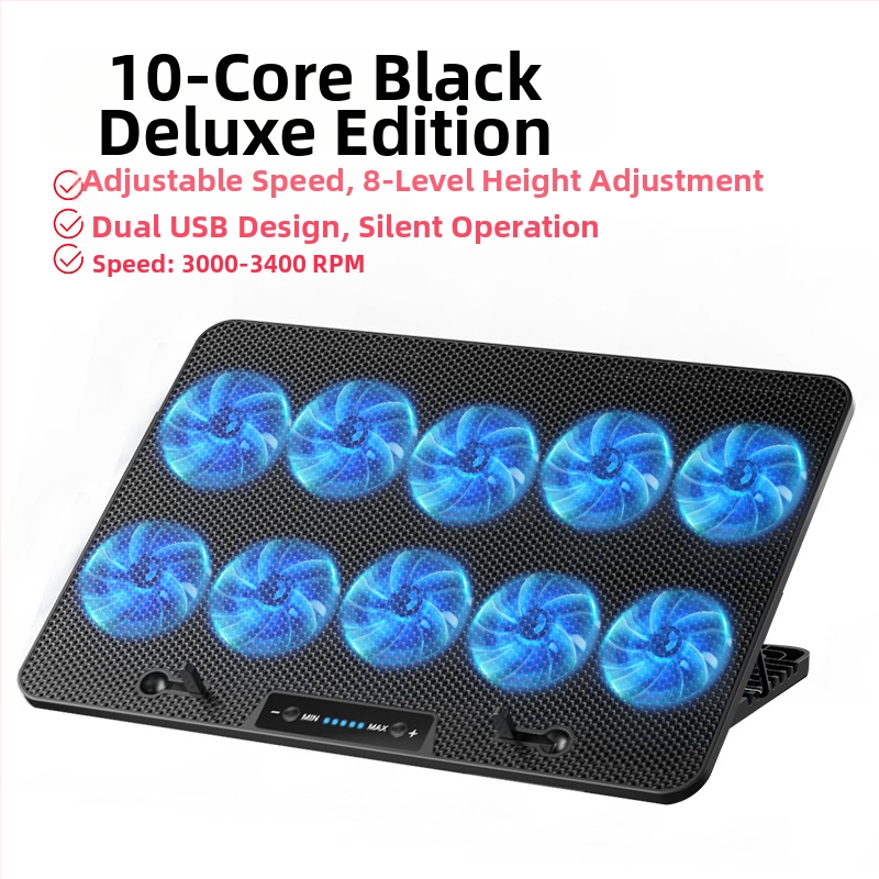 Q6 Nešiojamojo kompiuterio aušinimo pagrindas, oro aušinimas, 2 ventiliatoriai, žaidimų nešiojamiems