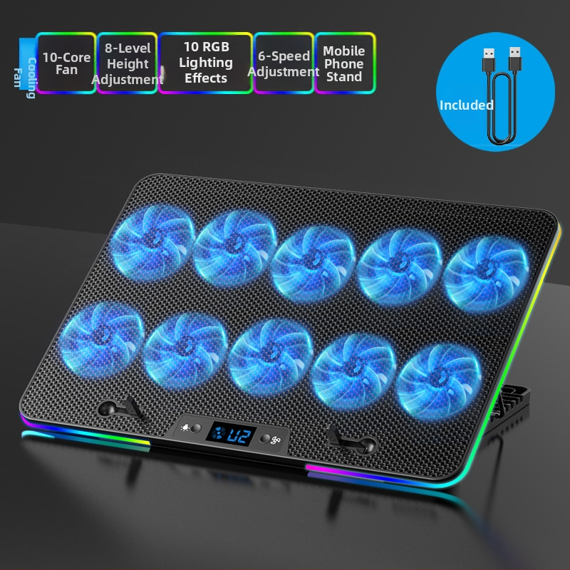 Q6 Nešiojamojo kompiuterio aušinimo pagrindas, oro aušinimas, 2 ventiliatoriai, žaidimų nešiojamiems