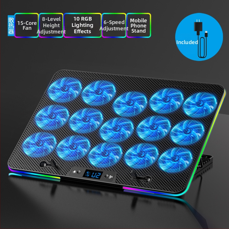 Q6 Nešiojamojo kompiuterio aušinimo pagrindas, oro aušinimas, 2 ventiliatoriai, žaidimų nešiojamiems