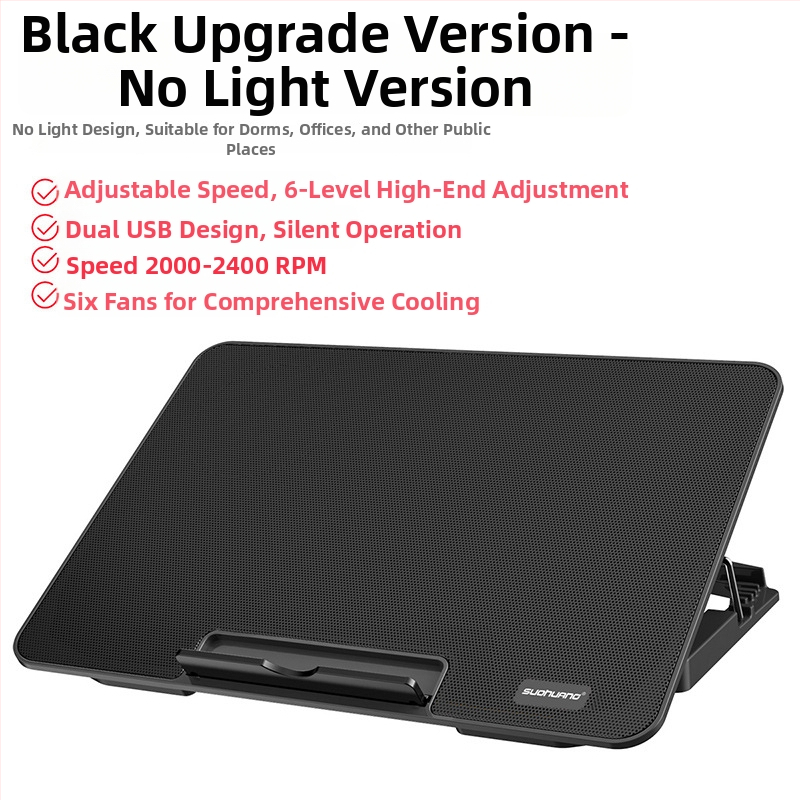 Q6 Nešiojamojo kompiuterio aušinimo pagrindas, oro aušinimas, 2 ventiliatoriai, žaidimų nešiojamiems