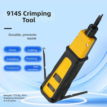 914S Εργαλείο διάτρησης δικτυακών καλωδίων – Πολυλειτουργικά τσιμπίδια με επίπεδη στόμια, αποκοπή μόνωσης, βάρος 175,8 g