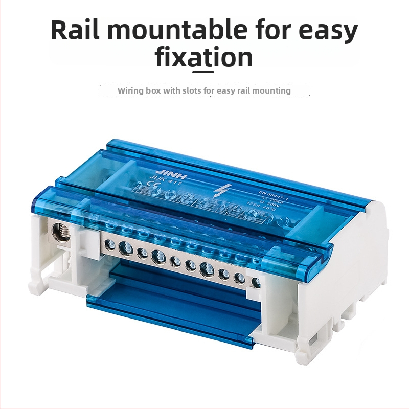 Jinghong/JINH augstas strāvas sliedes savienojuma kastīte – misiņš, viens ievads – vairāki izejas, daudzpakāpju un vienpakāpju versijas, modeļi 207, 407, 411, 415, 412, elektroapgādei un izplatīšanai