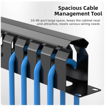Kabeļu pārvaldības skapis ar 12/24 ostām, izturīgs pret koroziju, lielas ietilpības, piemērots telefona un tīkla kabeliem