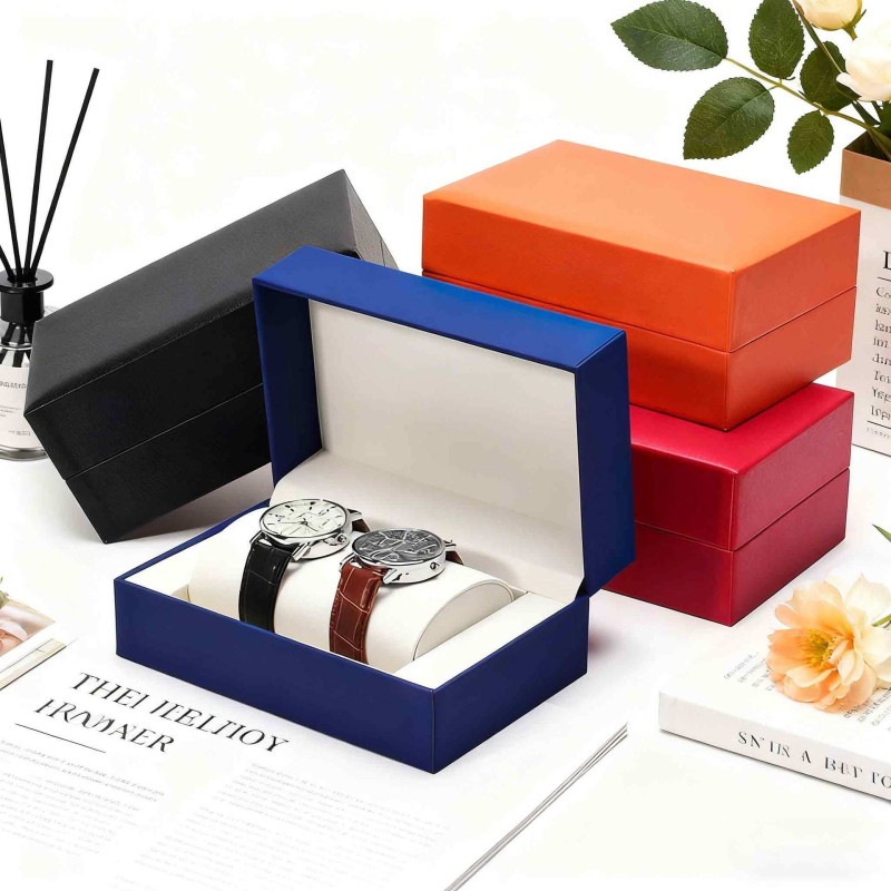 Dvostruka kutija za satove s jastučićem – PU koža, pakiranje nakita, poklon kutija