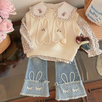 Dječji pamuk kostim za djevojčice, proljeće, Lolita stil, dugi rukavi, od 8 godina, proljeće 2025