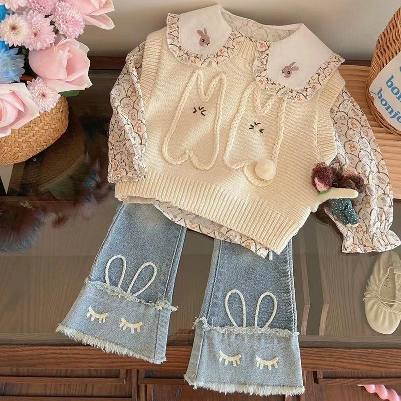 Dječji pamuk kostim za djevojčice, proljeće, Lolita stil, dugi rukavi, od 8 godina, proljeće 2025