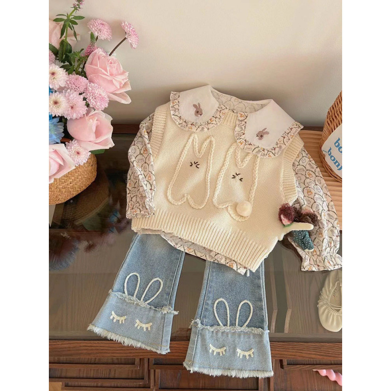 Dječji pamuk kostim za djevojčice, proljeće, Lolita stil, dugi rukavi, od 8 godina, proljeće 2025