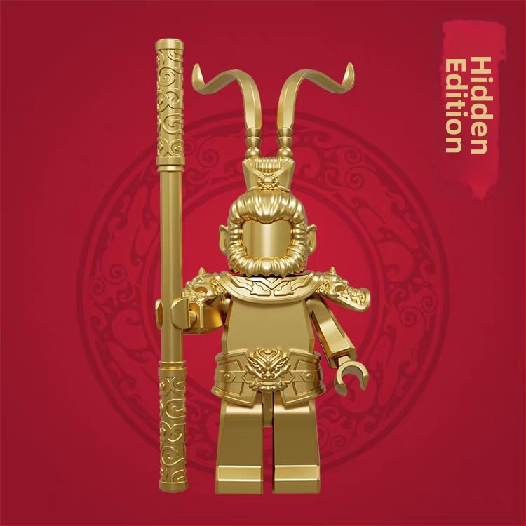 Μίνι φιγούρα κατασκευαστικό σετ Monkey King και Guanyin, ABS πλαστικό, έως 38 τεμάχια, κατάλληλο για ηλικίες 7–14