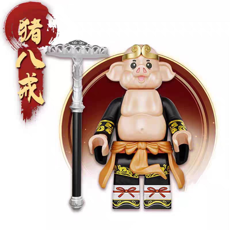 Μίνι φιγούρα κατασκευαστικό σετ Monkey King και Guanyin, ABS πλαστικό, έως 38 τεμάχια, κατάλληλο για ηλικίες 7–14