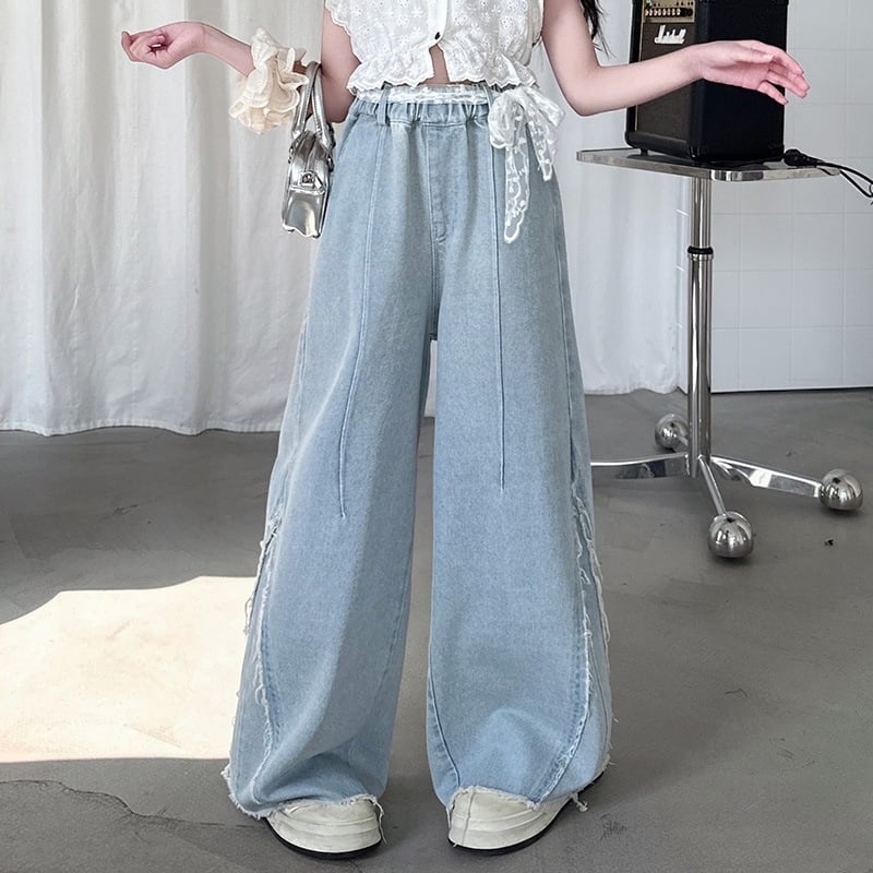 Set de două piese pentru fete, din bumbac, stil coreean, 70% bumbac, vara 2025