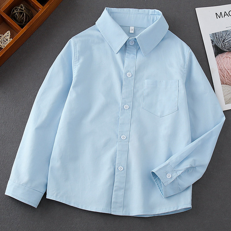 Fiúknak szóló hosszú ujjú gyermeking, 100% pamut, galléros, pöttyös mintázat, 8+ éveseknek, tavasz–ősz