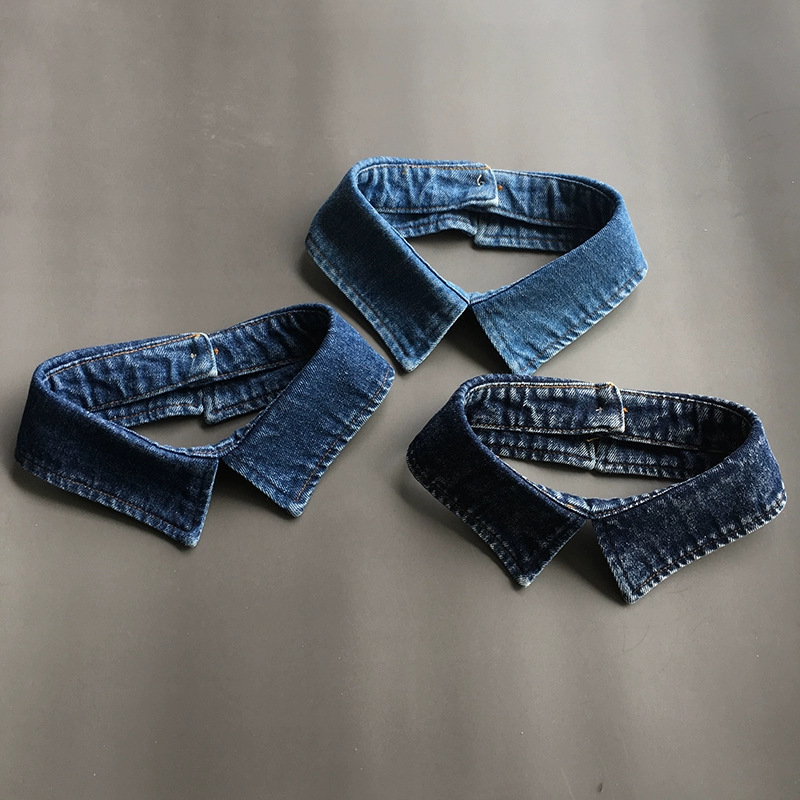 Pulover din bumbac cu guler decorativ fals - Stil coreean, model solid, căptușeală din bumbac, Iarnă 2025