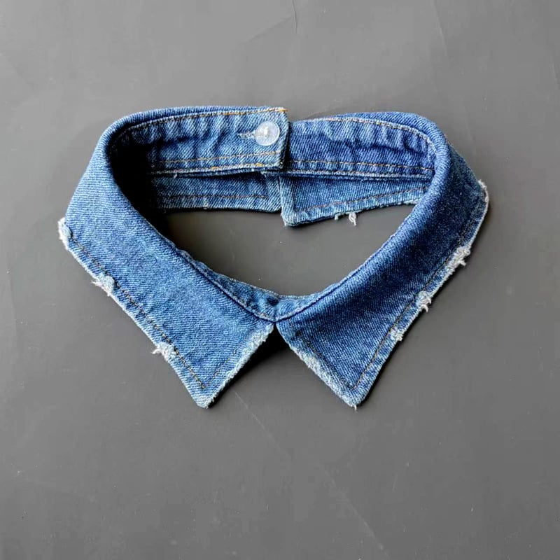 Pulover din bumbac cu guler decorativ fals - Stil coreean, model solid, căptușeală din bumbac, Iarnă 2025