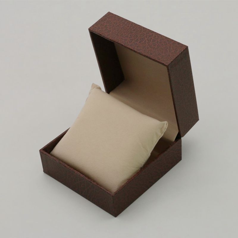 Кутия за часовници с мотив lychee, изкуствена кожа с релеф на камъчета, кадифена подплата, сребърна гореща щампова украса