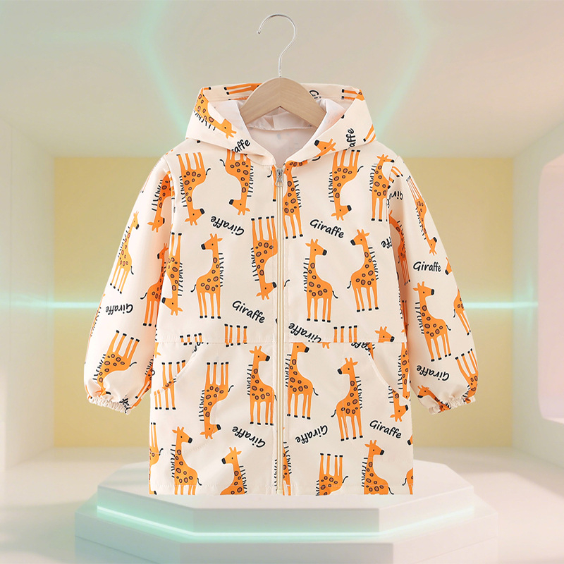 Bērnu ūdensdroša aizsargpārvalka ar ziedu rakstu, universāla, poliesters, 3-8 gadi, rudens 2025