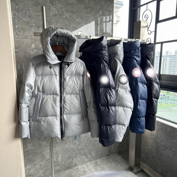 Uniszex Goose Down Parka 2252MB, Fényes Puffos Télikabát Kapucnival, Fehér Goose Down 76–80% Tartalom, Vízálló és Szélálló, Meghosszabbított Hossz