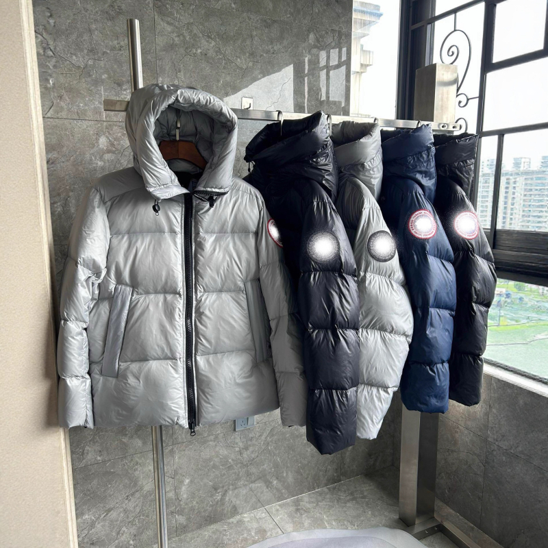 Uniszex Goose Down Parka 2252MB, Fényes Puffos Télikabát Kapucnival, Fehér Goose Down 76–80% Tartalom, Vízálló és Szélálló, Meghosszabbított Hossz